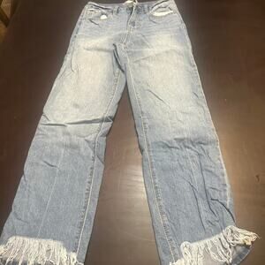 Levis blue jeans with frayed